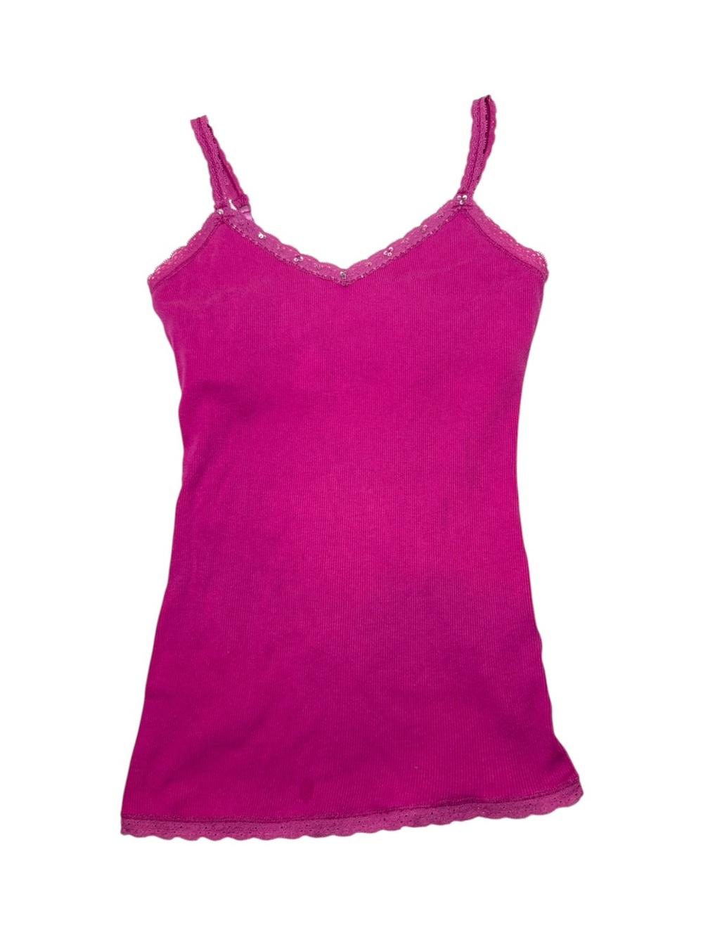 Y2K Hot Pink Beaded Cami